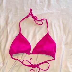 Victoria’s Secret hot pink triangle bikini top